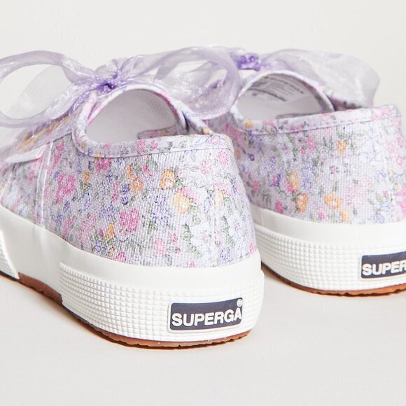 💕LOVESHACKFANCY x SUPERGA💕 Classic Sneaker ~ Lavender Blooms Floral US 8.5 NWT - Picture 8 of 16